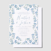  Forget Me Nots Floral Wedding Vellum Uitnodigingen (Offset)
