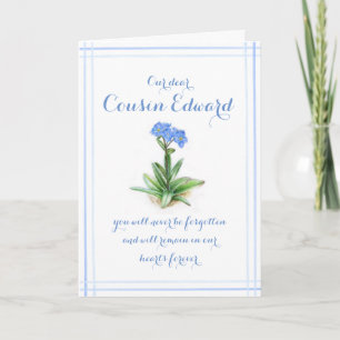 Forget not watercolor sympathy cousin card kaart