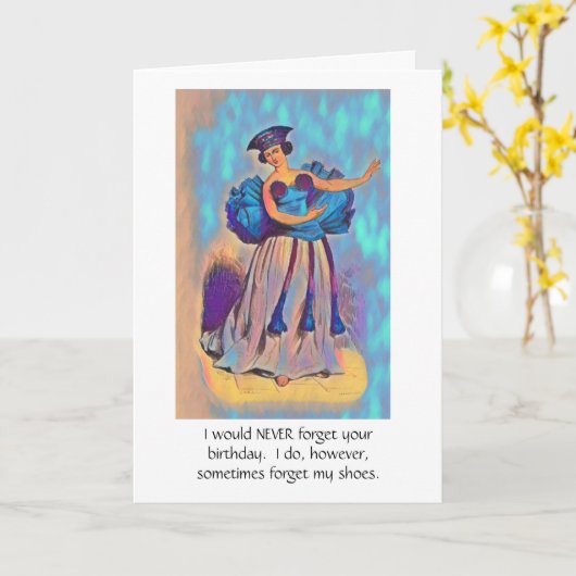 FORGETFUL FRIEND/ HAPPY BIRTHDAY KAART (Gele Bloem)