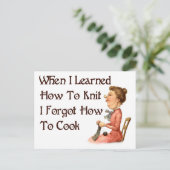 Forgetful Knitter Briefkaart (Staand voorkant)