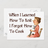 Forgetful Knitter Briefkaart (Voorkant / Achterkant)
