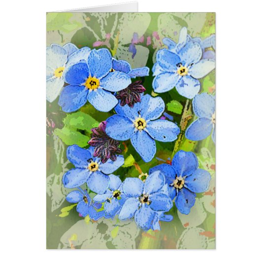 Forgetmenot bloemkaart (Voorkant)