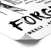 Forgive Cross Christian Faith Tee  Poster (Hoek)