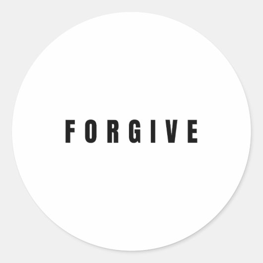 Forgive - Jesus Christ Sritual Quote Christianity Ronde Sticker (Voorkant)