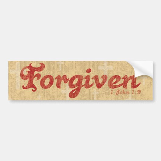 Forgiven Bumpersticker (Voorkant)