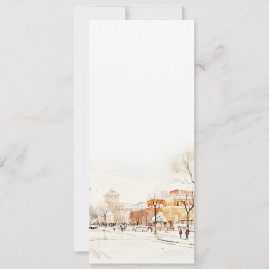 Forgo North Dakota City Scape Wedding Menu Kaart (Achterkant)