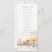 Forgo North Dakota City Scape Wedding Program Kaar Kaart (Achterkant)