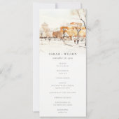 Forgo North Dakota City Scape Wedding Program Kaar Kaart (Voorkant)