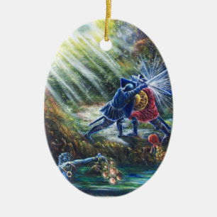 FORGOTTEN ROOS vecht tegen nachten, geld en duivel Keramisch Ornament