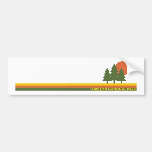 Forillon National Park Pine Trees Sun Bumpersticker (Voorkant)