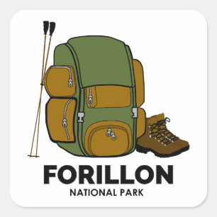 Forillon National Park rugzak Vierkante Sticker