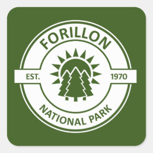 Forillon National Park Sun Trees Vierkante Sticker