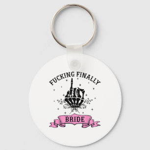 Foring Eindelijk Bruid Skeleton Hand Halloween Bac Sleutelhanger