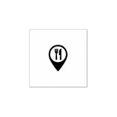 Fork and Knife Loyalty Kaart Stamp Rubberstempel (Afrduk)