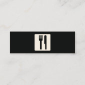 Fork en Knife - Skinny Mini Visitekaartje (Achterkant)