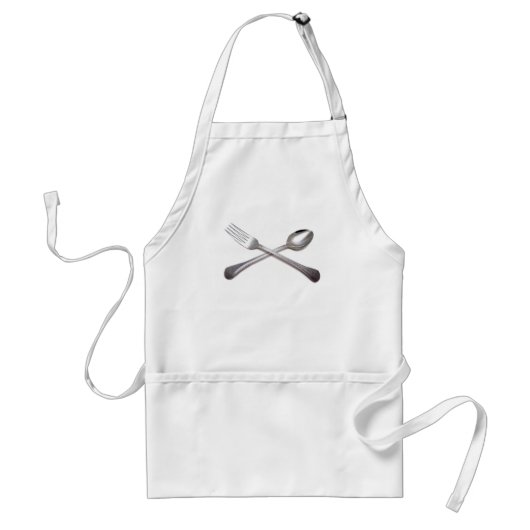 Fork en Spoon Standaard Schort (Voorkant)