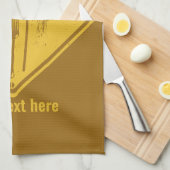 Fork in de weg grappig verkeersbord theedoek (Quarter Fold)