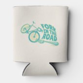 Fork in de weg Grappige fiets Blikjeskoeler (Voorkant)