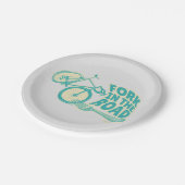 Fork in de weg Grappige fiets Papieren Bordje (Gekanteld)