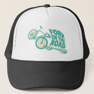 Fork in de weg Grappige fiets Trucker Pet