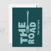 Fork in de weg typografie briefkaart (Voorkant / Achterkant)