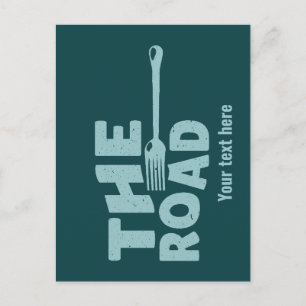 Fork in de weg typografie briefkaart