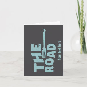 Fork in de weg typografie kaart