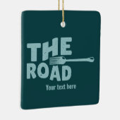 Fork in de weg typografie keramisch ornament (Rechts)