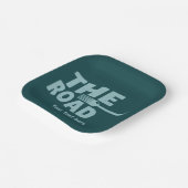 Fork in de weg typografie papieren bordje (Gebogen)