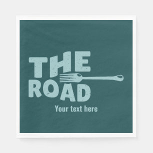 Fork in de weg typografie servet