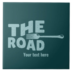 Fork in de weg typografie tegeltje