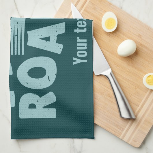 Fork in de weg typografie theedoek (Quarter Fold)