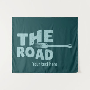 Fork in de weg typografie wandkleed
