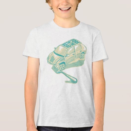Fork in het verkeersongeval Tri-Blend shirt (Voorkant)