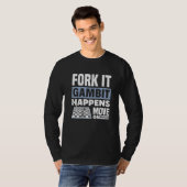 Fork it gambit gebeurt op Chess Checkmate Que T-shirt (Voorkant volledig)