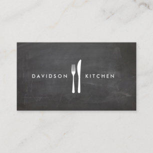 Fork & Knife Logo 3 voor Chef, Foodie, Restaurant Visitekaartje