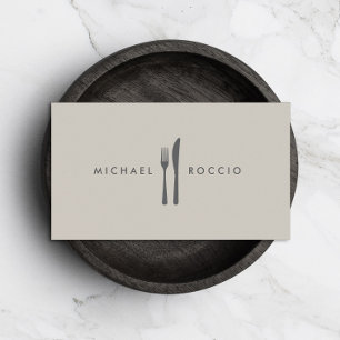 Fork & Knife Logo voor Chef, Foodie, Restaurant Visitekaartje