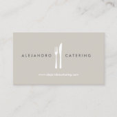 Fork & Knife Logo voor chef-kok, catering, restaur Visitekaartje (Voorkant)