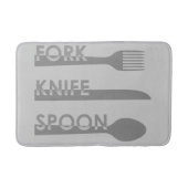 Fork Knife Spoon Badmat (Voorkant)