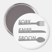 Fork Knife Spoon Magneet (Voorkant / Achterkant)