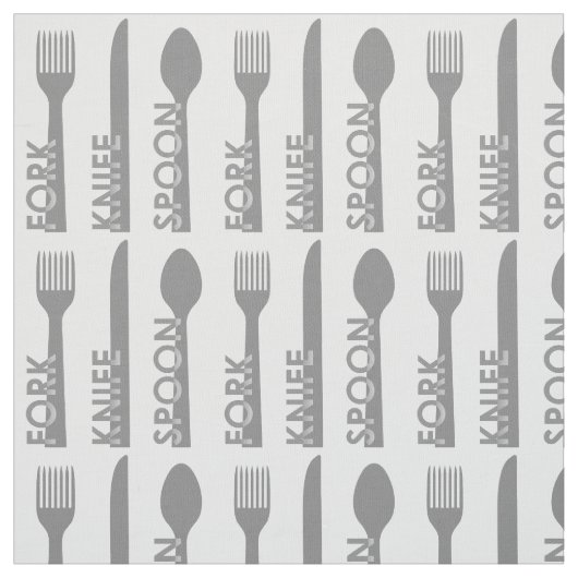 Fork Knife Spoon Stof (Swatch)