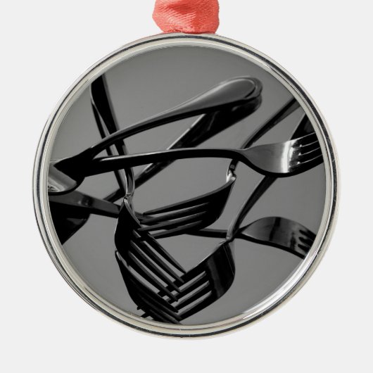 Fork Levitation Metalen Ornament (Voorkant)