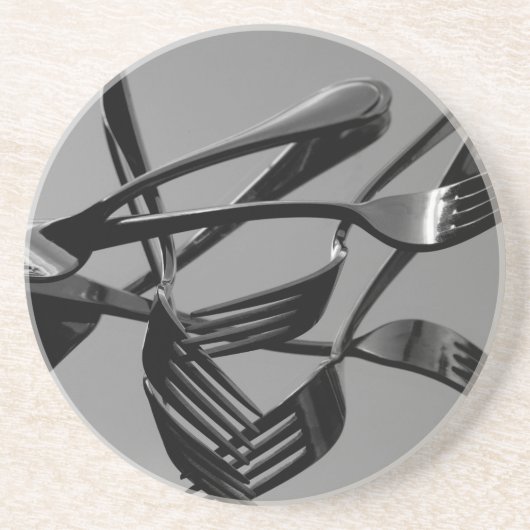 Fork Levitation Zandsteen Onderzetter (Voorkant)