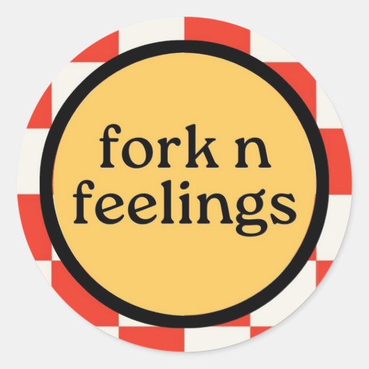 Fork n Feelings Logo Sticker (Voorkant)