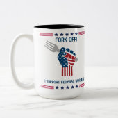 fork off coffee-Mok Tweekleurige Koffiemok (Links)