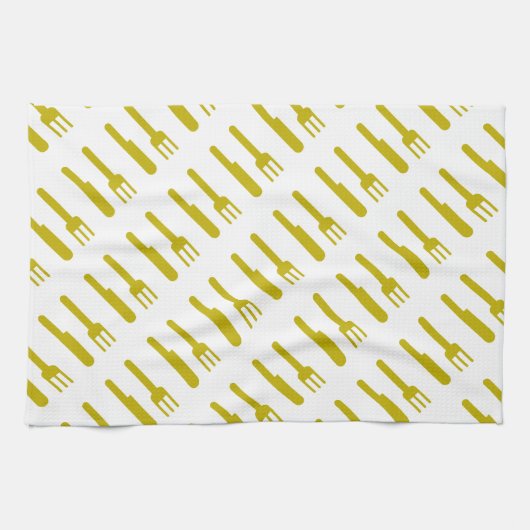 Fork Over Knife Patroon Theedoek (Horizontaal)
