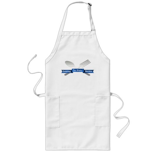 Fork & Spoon & Banner Aangepast Schort voor afkoel (Voorkant)