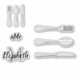 Fork, Spoon en Knife Sticker (Voorkant)