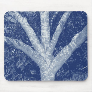 Forked Branches - Cyanotype-effect Muismat