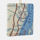 Forked River NJ Map Keramisch Ornament (Rechts)